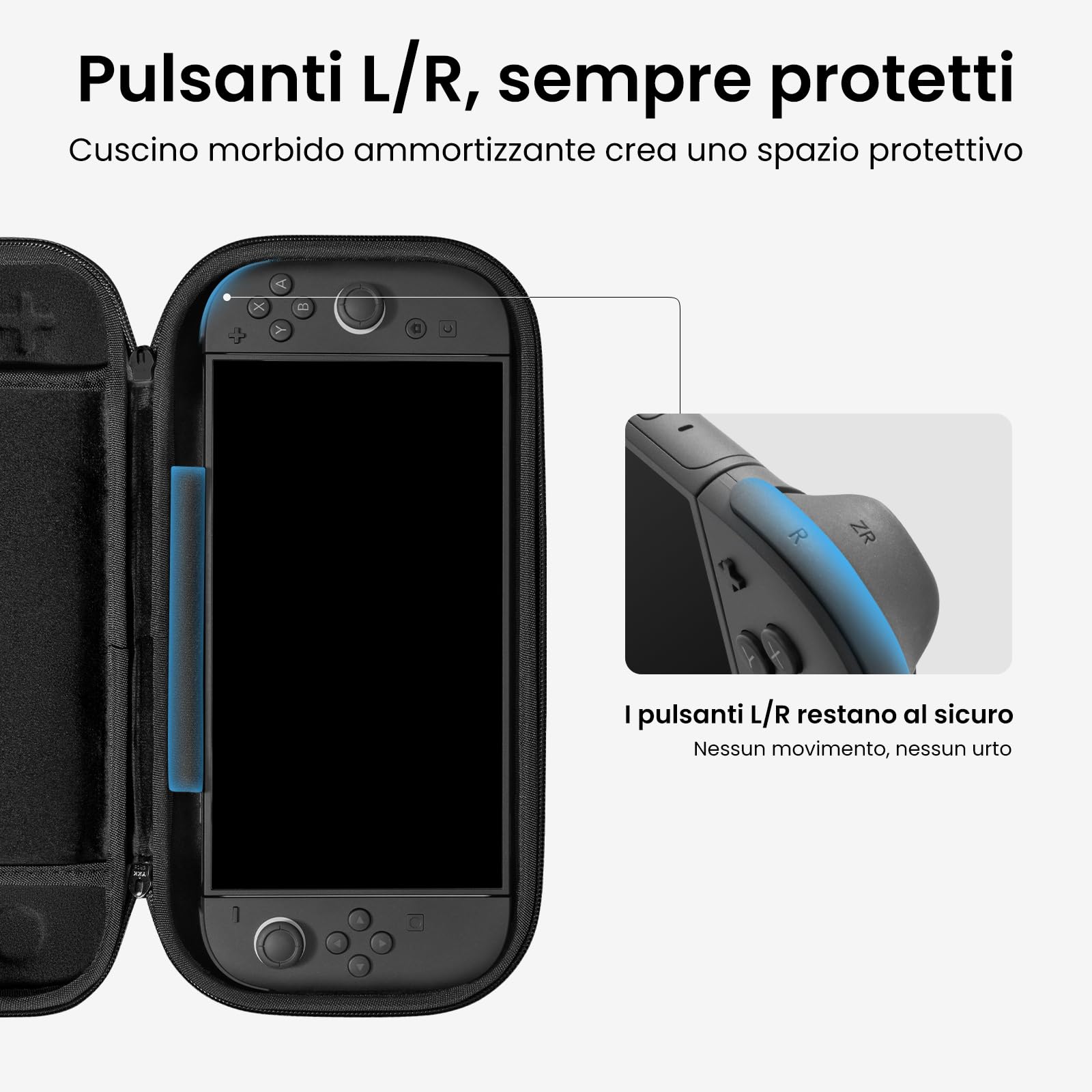 tomtoc Custodia per Nintendo Switch 2 (2025), Borsa da Trasporto per Console con 12 Cartucce di Gioco, Slim Carry Case Sottile da Viaggio con Brevetto Originale e Protezione di livello Militare