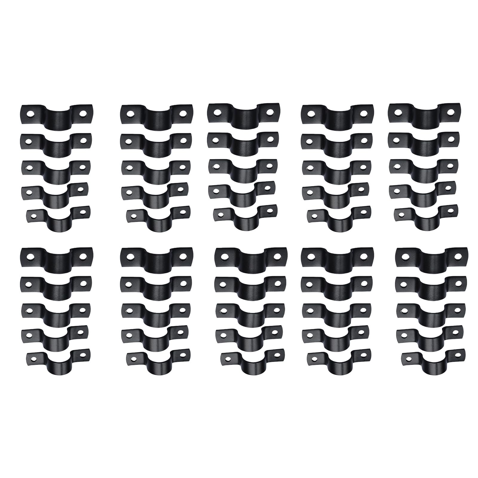 Tsophreniq 50 Pieces In 1 Inch Flexible Strengthened Metal Fixture High Capacity Fastener Erosion Proof Covering For Tubes Workout Equipment Heavy Duty Pipe Clamp