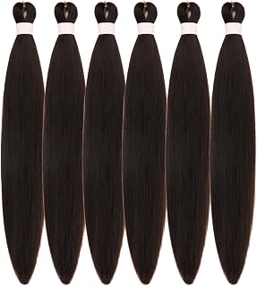 Dark brown Wuqibawu pre-stretched braiding hair