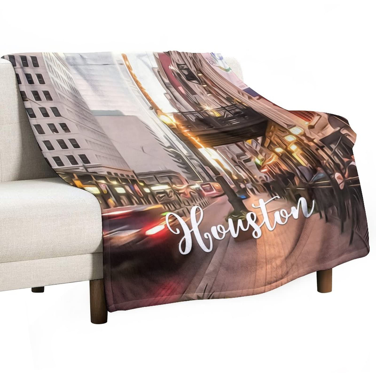 Couverture Houston chaude en micro polaire pour lit enfant adulte