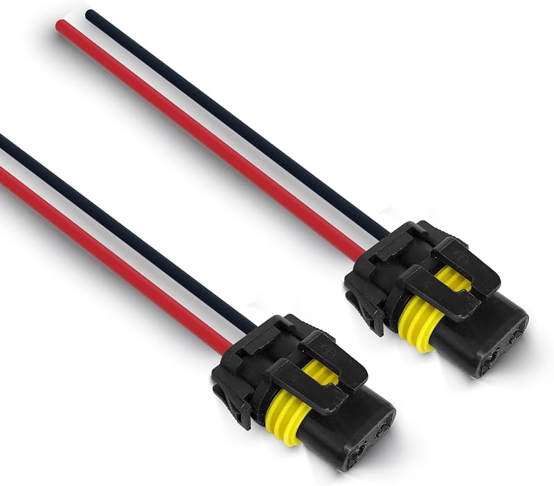 Soquete Fêmea com Chicote para Farol e Farol de Neblina 9005 9006 Lyn666 – Pacote com 2