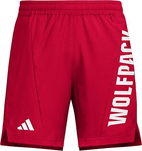 adidas Men's D4T Woven North Carolina State University Shorts, Team Power Red/Wh
