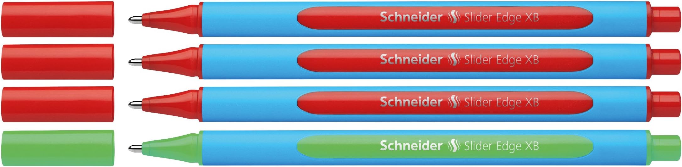 152272 Slider Edge XB Teacher Correction Set (Set of 4 Ballpoint Pens in Stand, Line Width XB) Red, Green