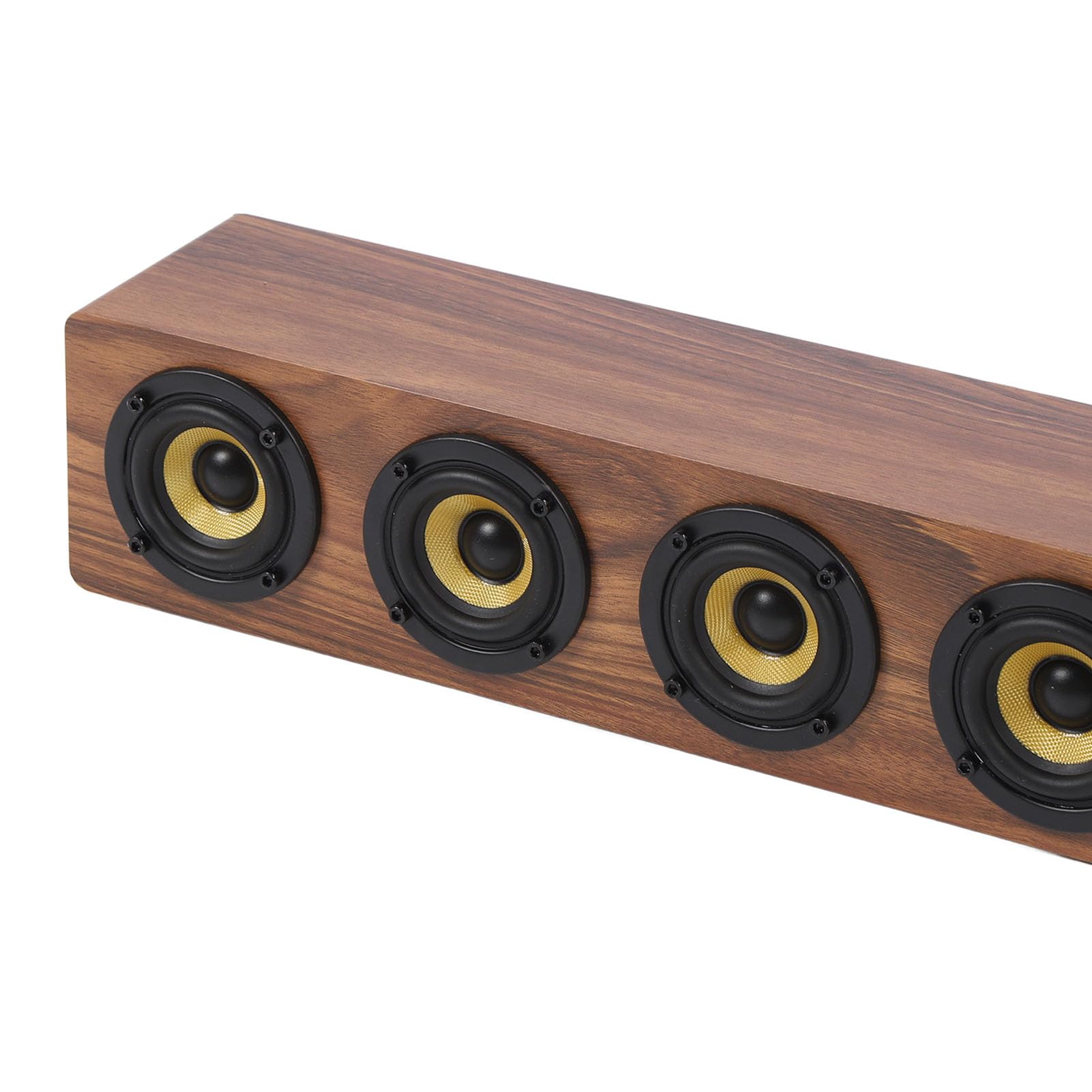 Barre de Son sans Fil, Son Surround HiFi 360°, Haut-parleurs D'ordinateur en Bois avec Bluetooth 5.3, Connexion USB AUX, 50 W, 88 Cm, Barre de Son Home Cinéma pour Téléviseur, PC