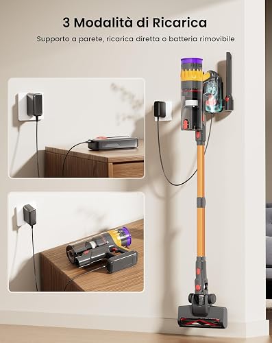 Lefant V1 Aspirapolvere Senza Fili 40000Pa, Scopa Elettrica con LED Touch - 11