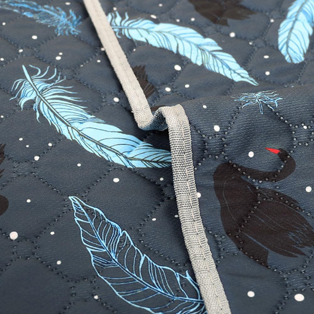 Chickwin Reusable Pee Pads for Dogs, Washable Feather Print Dog Wee Wee Pads Non Slip Potty Pads, Absorbent Puppy Pads for Potty, Crate, Playpen, Bed, Sofa (35"x59"(Pack of 2),Peacock Pattern)