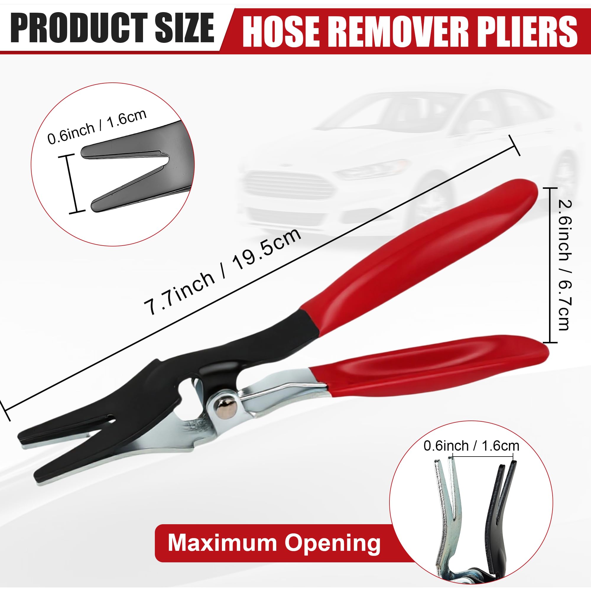 WENLISELL 4 PCS Hose Clamp Pliers, Clic-R Type Clamp, Long Reach Hose Clamps Pliers, Removing Hoses Clamps - Image 3