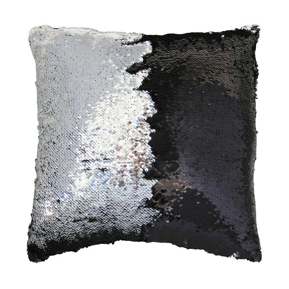 Mr Gadget Solution® 16 Inch Pillow Cover Case Soft Comfortable Mermaid Glitter Sequins Sofa Cushion