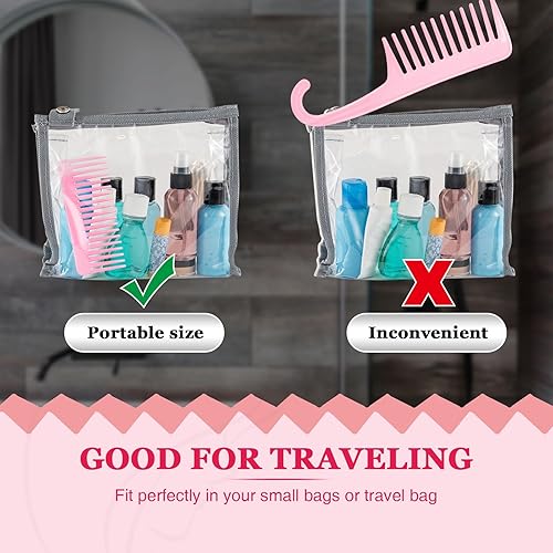 Miniatura 93 de Patelai Peine de dientes anchos, peine desenredante grande para cabello rizado, húmedo y seco, sin mango, accesorios desenredantes (ámbar)