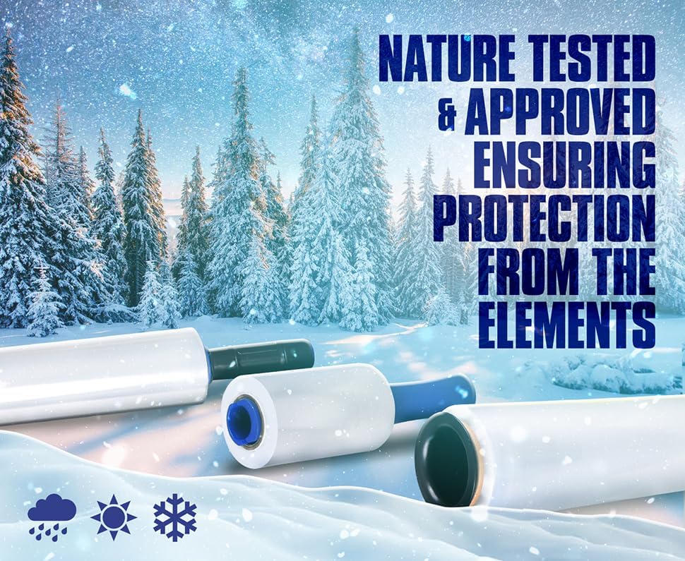 Miniatura 7 de International Plastics Co. Envoltura de película elástica de plástico de 5 pulgadas con mango giratorio de 1000 pies 500% capacidad de estiramiento