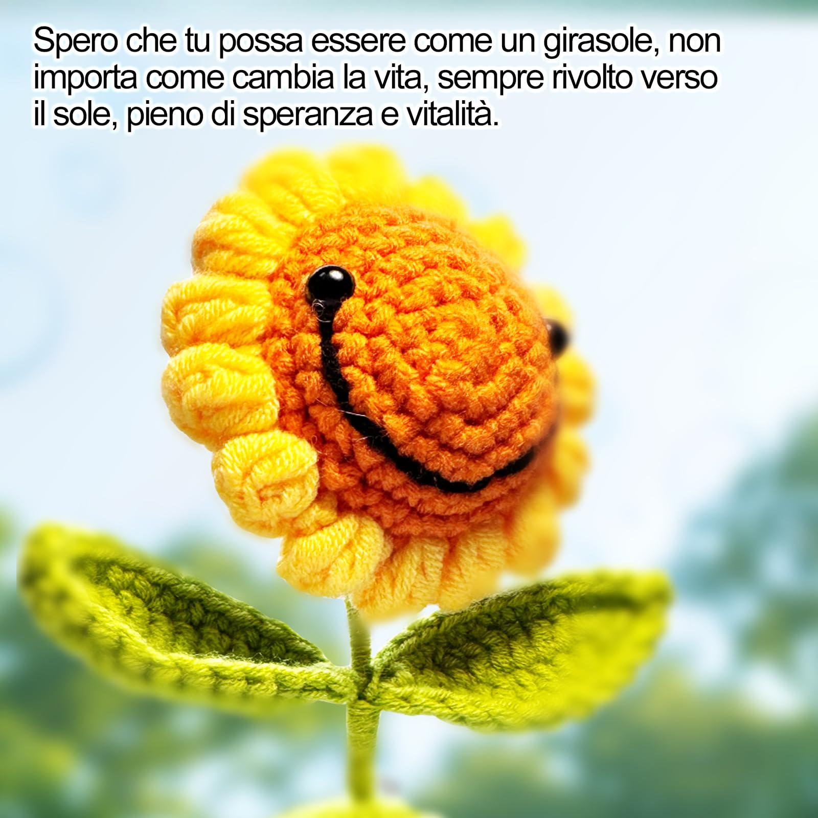 Girasole a Maglia Decorazione Auto Accessori Cruscotto Regalo Oscillante