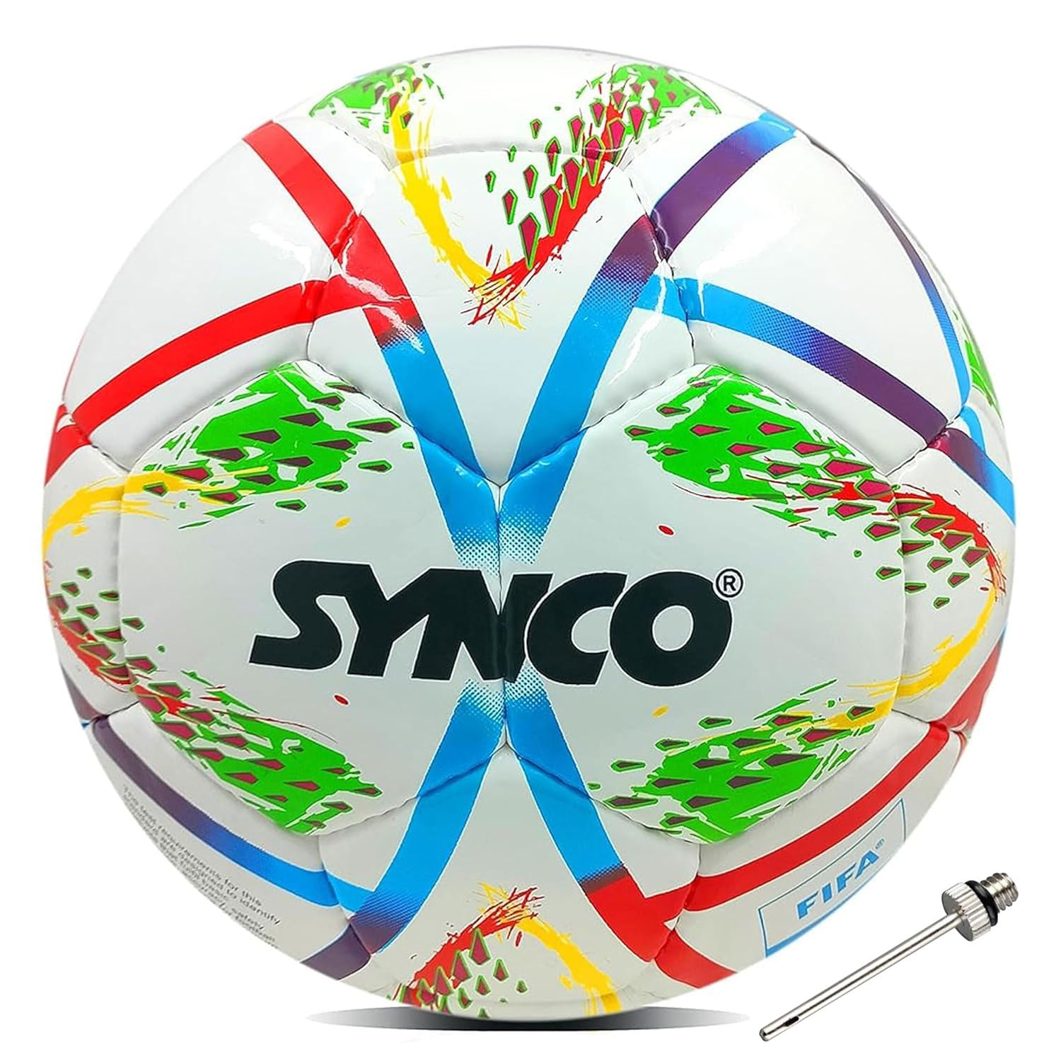 Synco FIFA Approved Football | 32 Panel Hand Stitched Football | 5 Layer Laminated Professional Football | FIFA Basic Approved Football | Water Resistant with Hydra Lock Technology | Size 5 Football (B0BLBTYKZP) Amazon Price History, Amazon Price Tracker