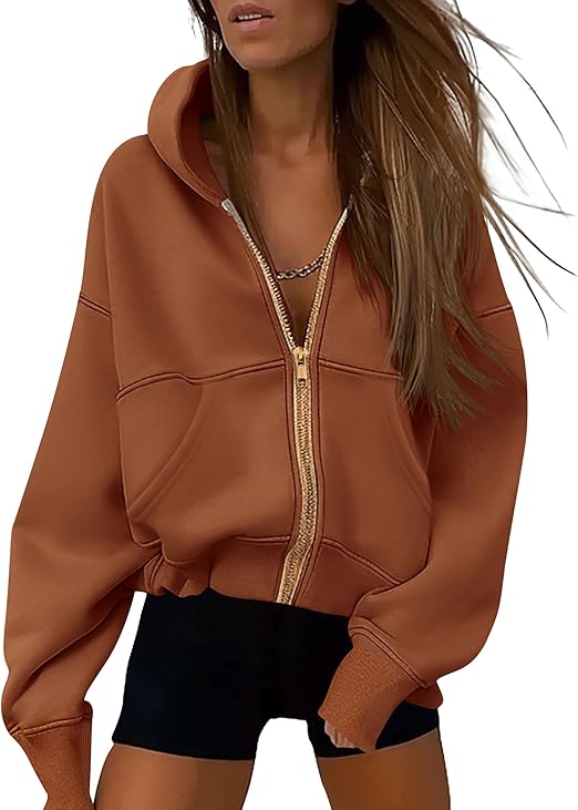 PRETTYGARDEN Hoodies for Women Sweatshirt Zip Up Hoodie Fall Fashion 2025 Trendy Long Sleeve Jackets Winter Clothing Outfits
