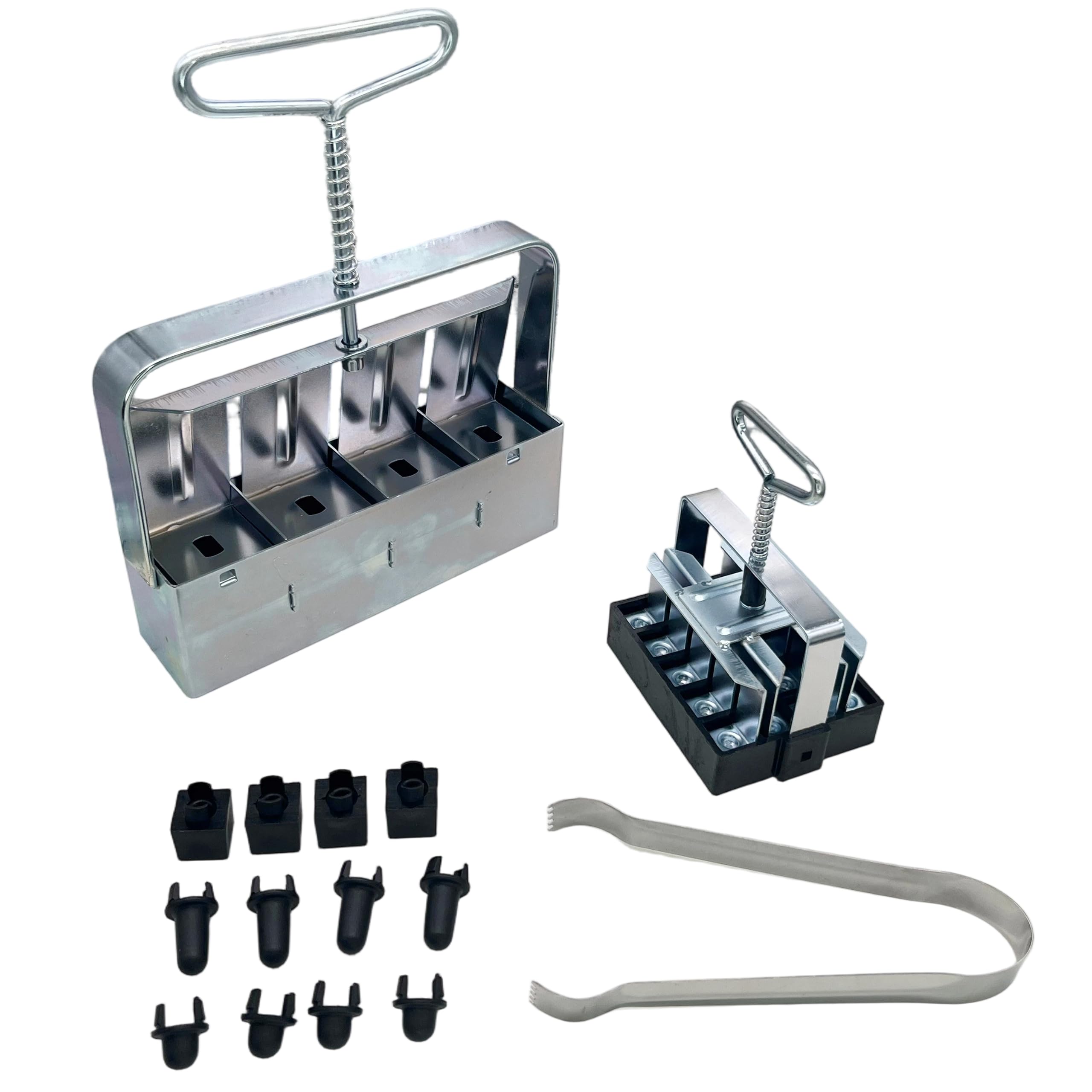 Xaila 4-Piece Soil Block Maker Kit – Micro 20 & Mini 4 Blocker with Inserts & Pins, Compatible with Ladbrooke Nesting System, Durable Steel Tool for Healthy, Plastic-Free Seed Starting
