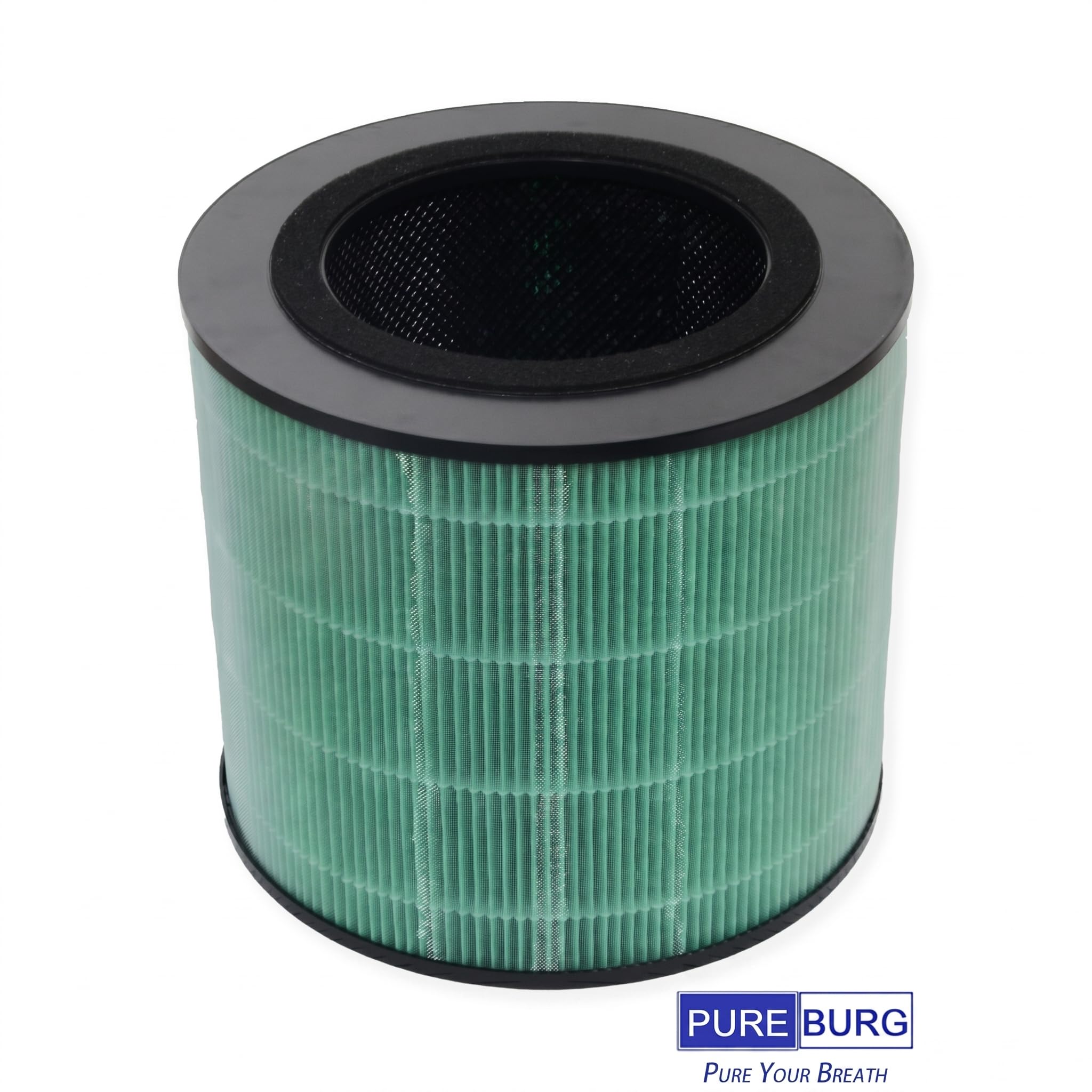 PUREBURG Filtro de repuesto compatible con purificador de aire AROEVE & OMISOON DH-JHD03W, paquete de 2 H13 True HEPA carbón activado 2 en 1, limpieza de aire, olor a polvo, filtración de 3 etapas