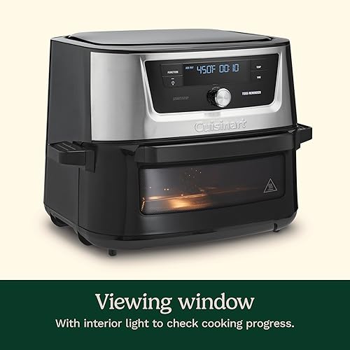 Miniatura 5 de Cuisinart Freidora de Aire, Olla de Acero Inoxidable de 9 Cuartos con 6 Ajustes Preestablecidos para Asar, Hornear, Asar a la Parrilla, Freír al