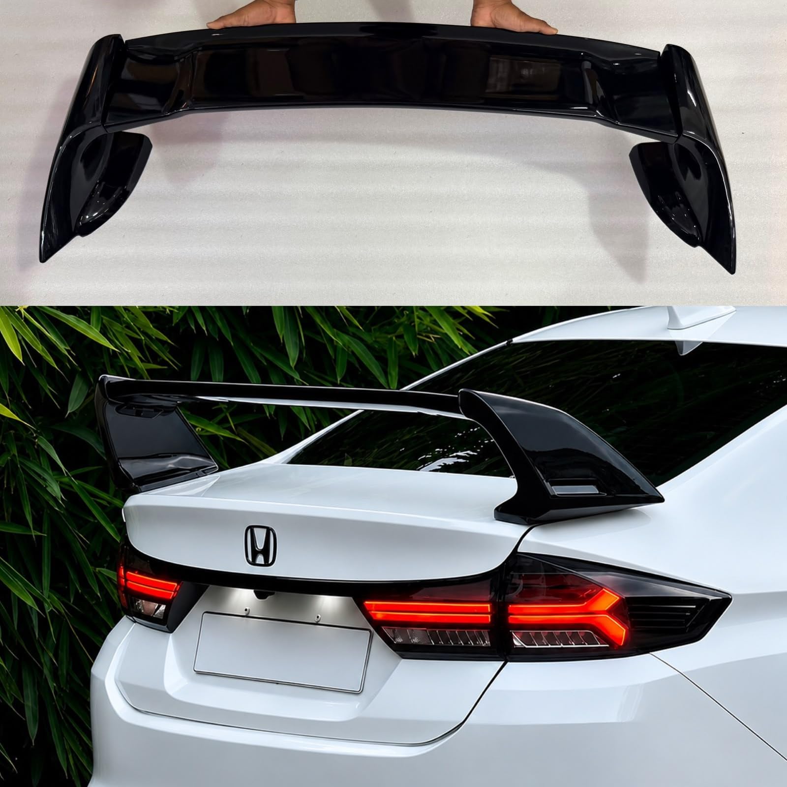 Gloss Black ABS Car Rear Boot Wing Spoiler Mugen Power Look (2014 to 2019 Models) - Premium Spoiler,Hatchback,Diffuser Protector Stylish Looks Compatible with Mugen Power-image-12