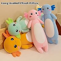 Vista 7 de Peluche de ajolotl – Juguete de peluche de ajolote, bonita almohada corporal de ajolote, suave almohada larga de peluche de ajolote, regalo