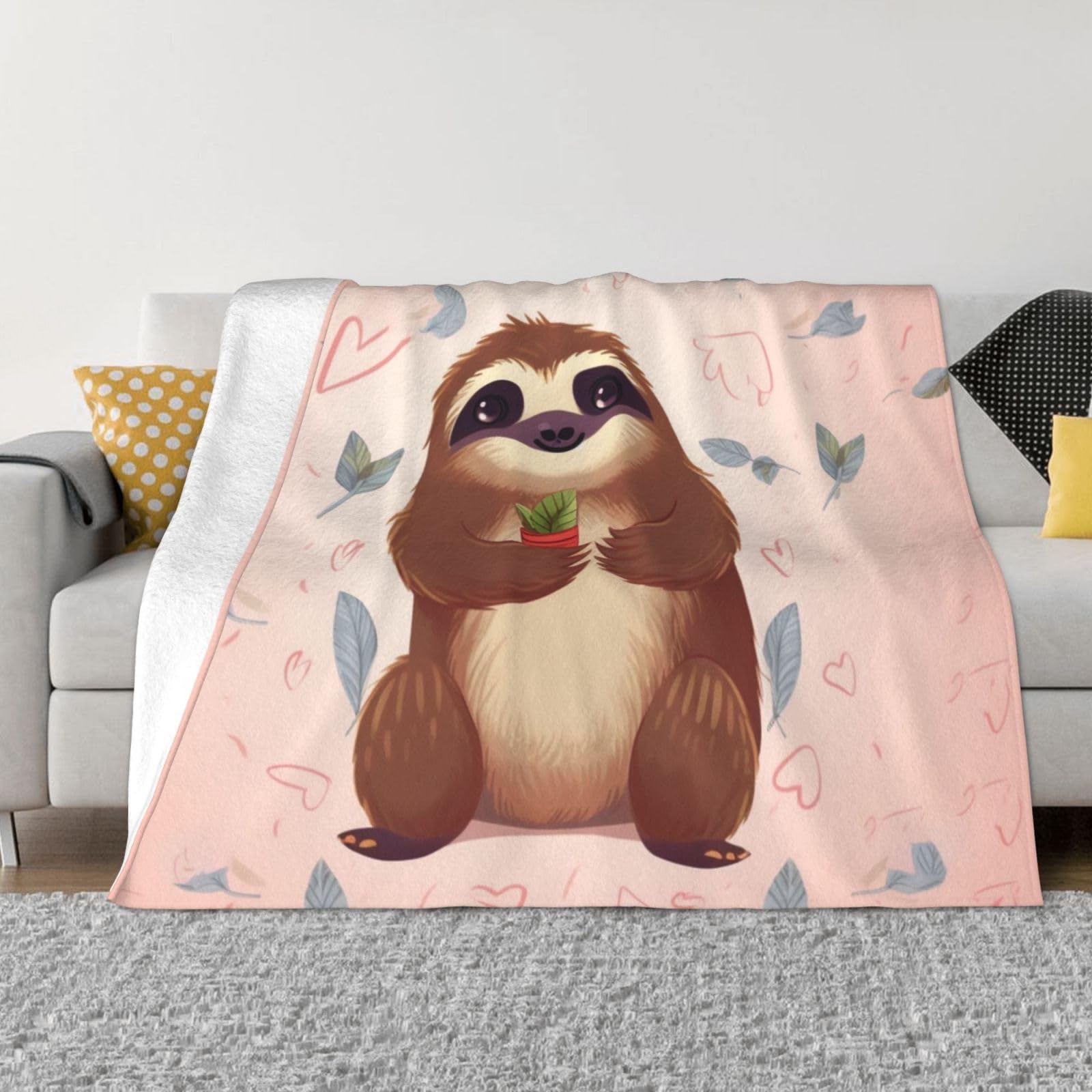 Couverture paresseux en peluche douce le cadeau réconfortant