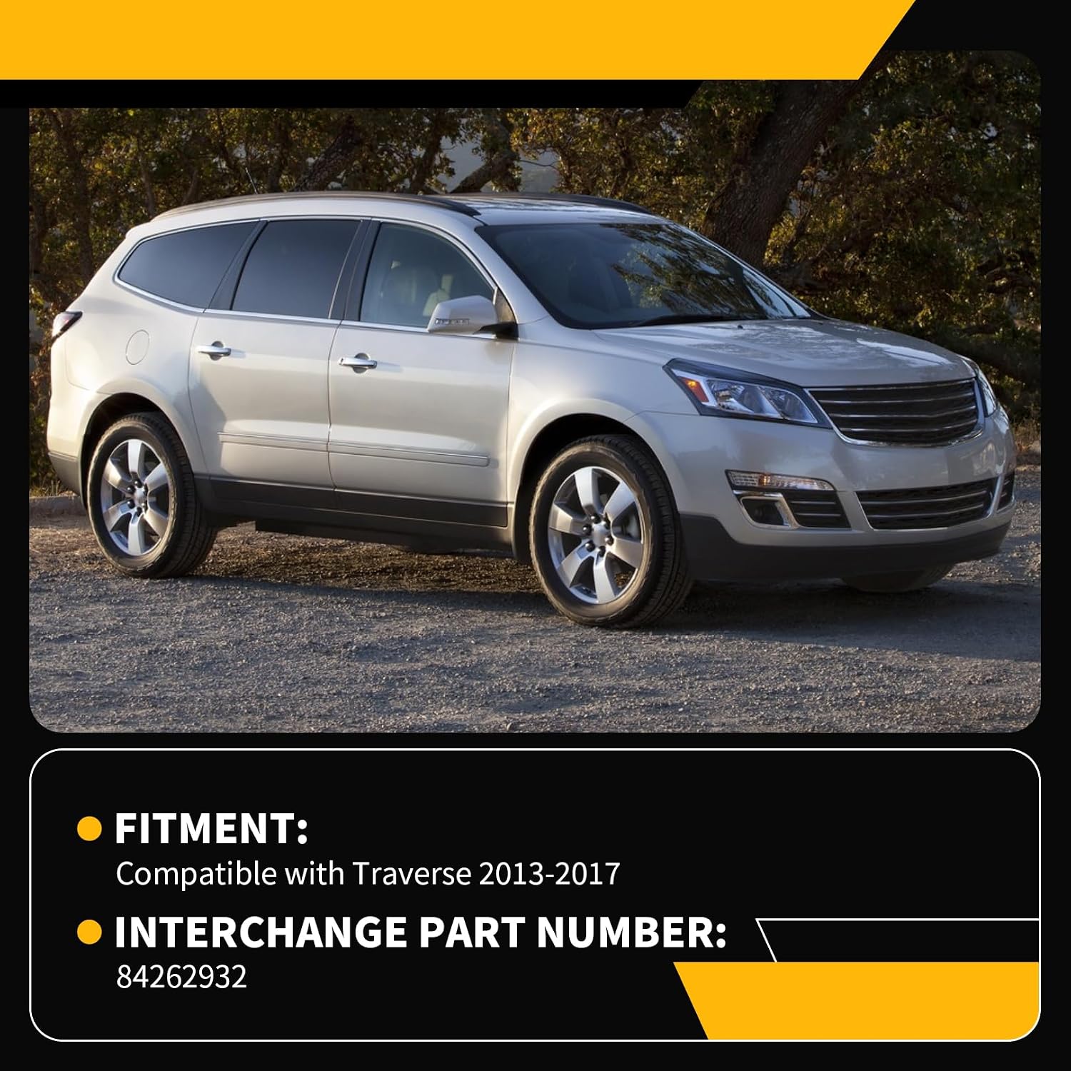 passenger side halogen headlight compatible with traverse 2013-2017 front headlamp 84262932 (right)