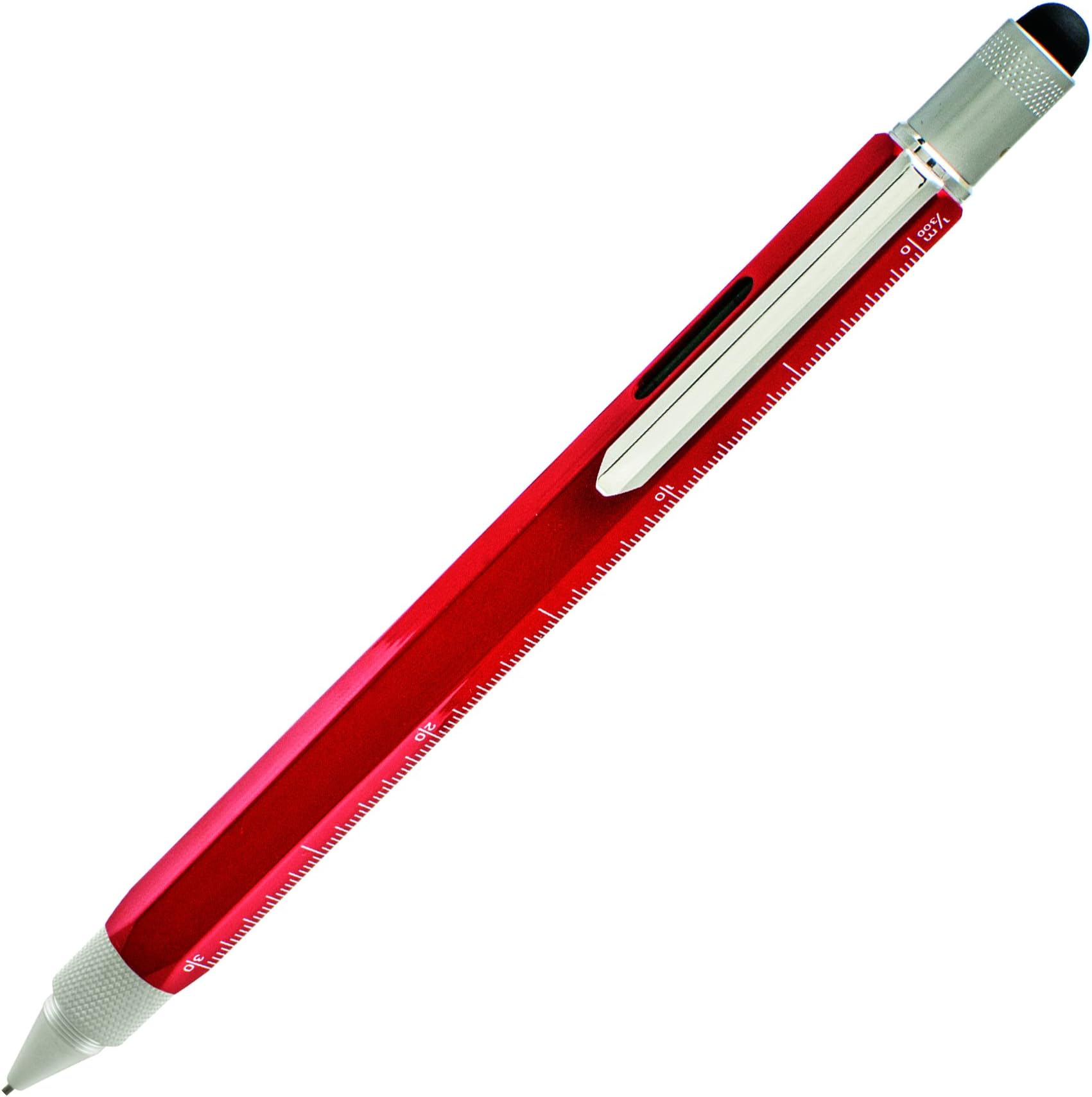 Monteverde USA One Touch Tool Stylus, 0.9 mm Pencil, Red (MV35253)