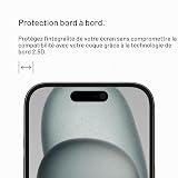 Belkin ScreenForce TemperedGlass Proteggi schermo antimicrobico con filtro privacy per iPhone 15 e iPhone 14 Pro, sottile e antigraffio, con supporto Easy Align per un'applicazione senza bolle - 5