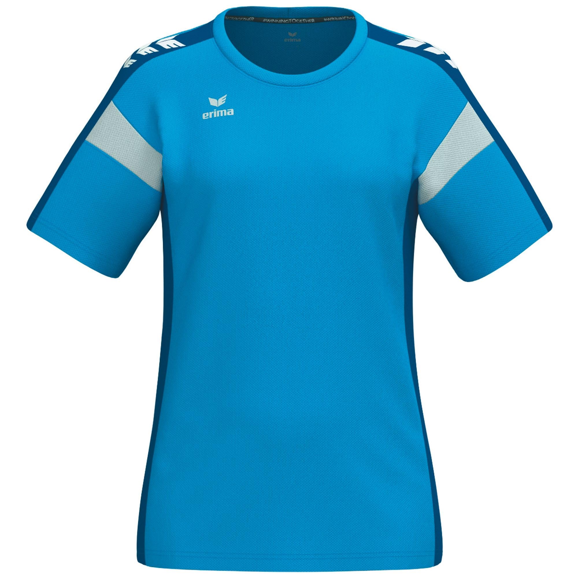 Erima Women's Celebrate 125 Functional T-Shirt (1082515), Curacao/New Royal, 42