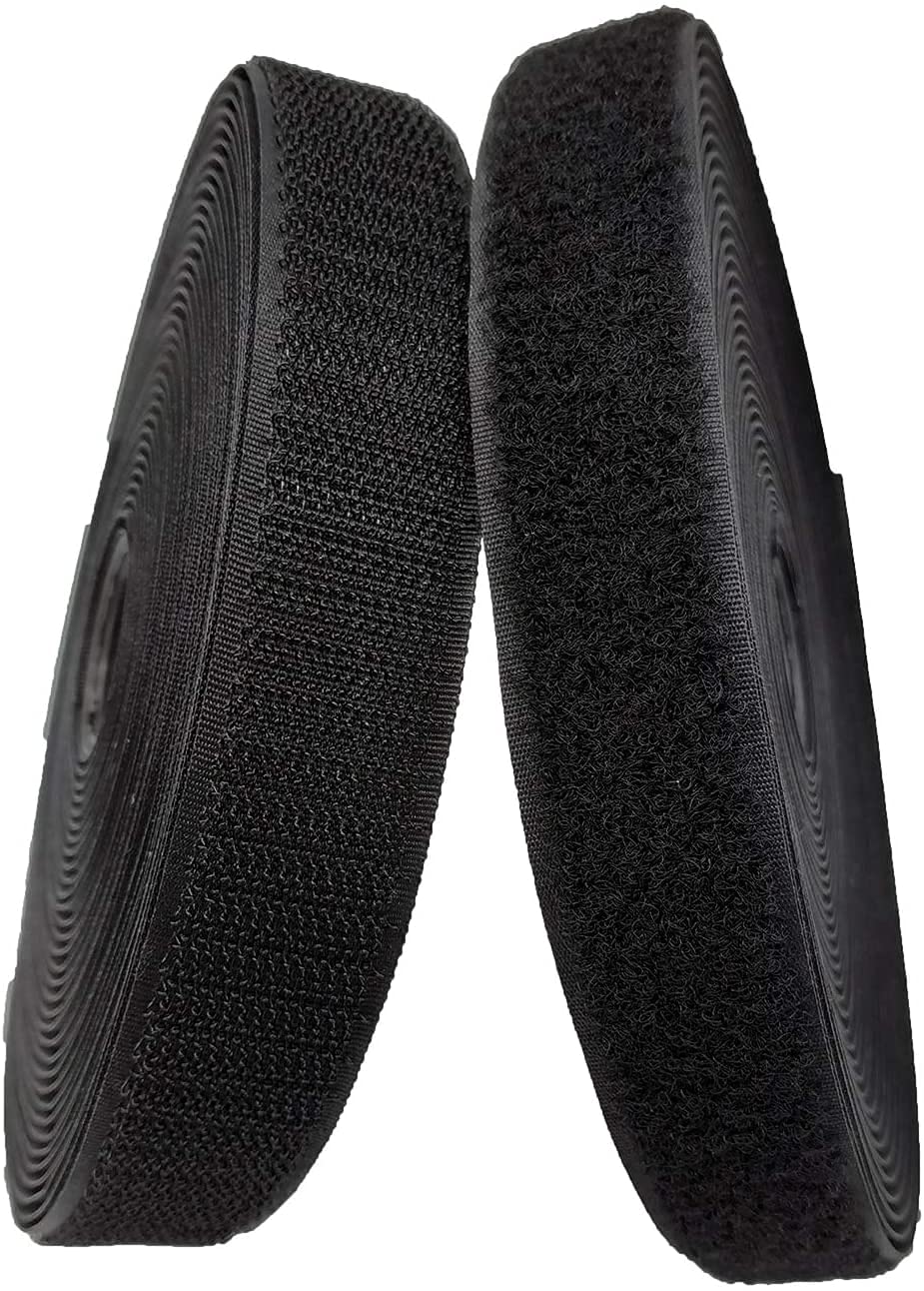 ANDERK Klettband Zum Nähen, 10 Cm X 3 M, Schwarz - Nichtklebend, Aus Nylon
