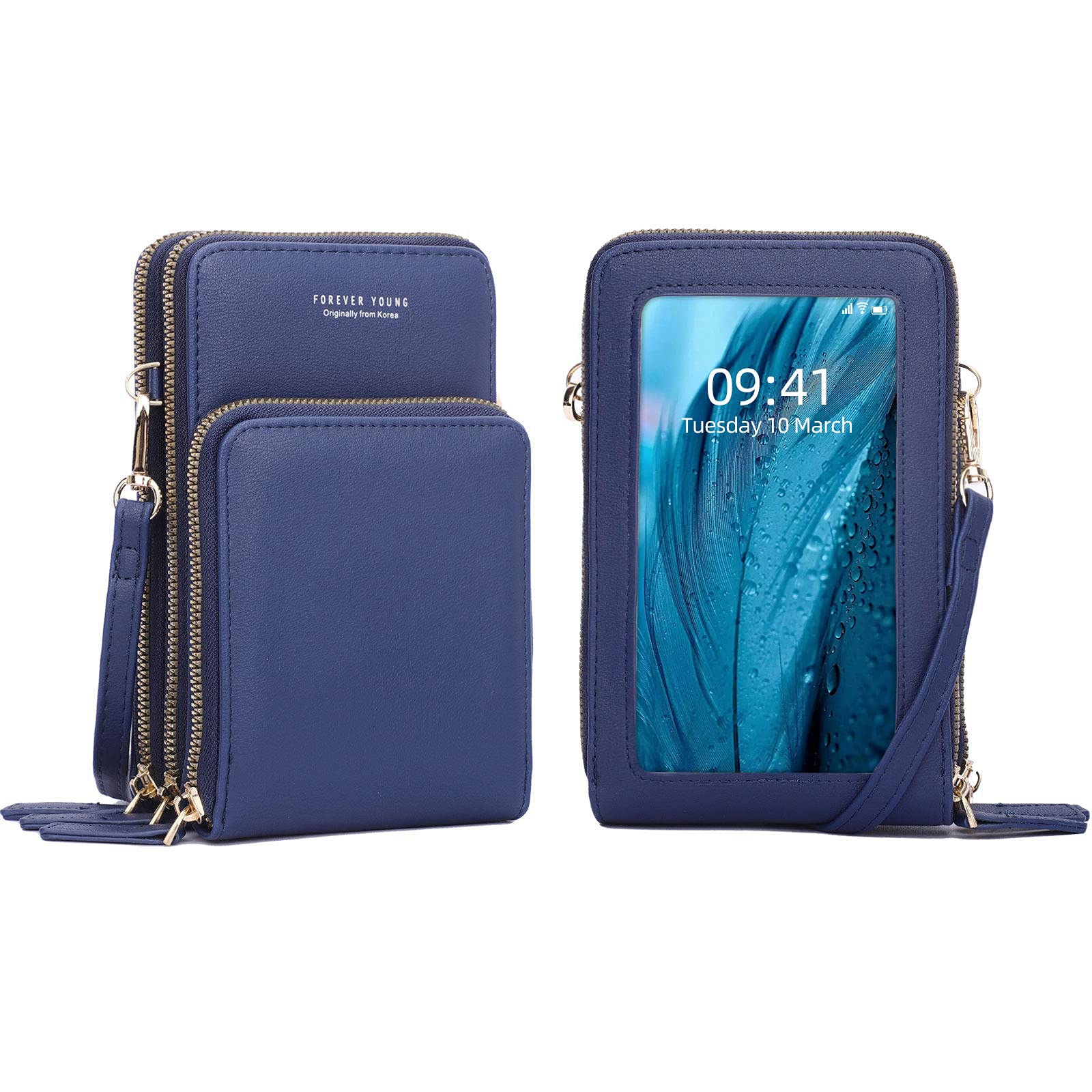 Small Crossbody Cell Phone Bag for Women Travel Shopping Purse with Touch Screen Mini Messenger Handbag Wallet