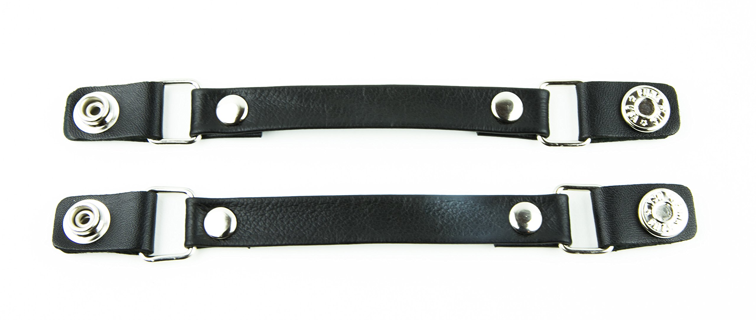 Leather Bikers Vest Extender for Mc Jacket Real Leather Set of 2