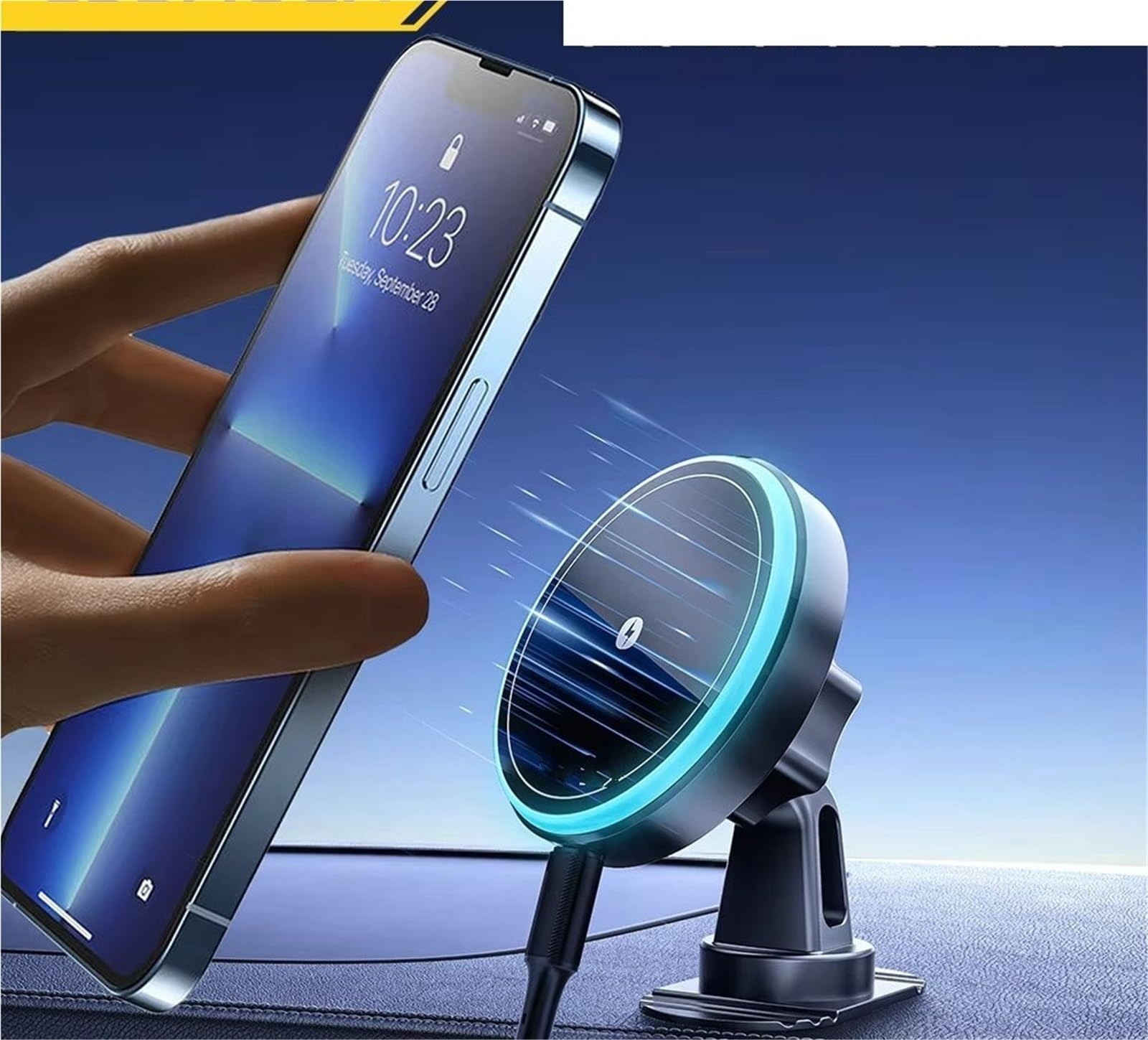 Per Samsung Universal Phone Essager 15W Supporto Magnetico Wireless Per Auto Caricabatterie Per Auto Regolabile A 360 Gradi Porta Cellulare Auto(Air outlet type)