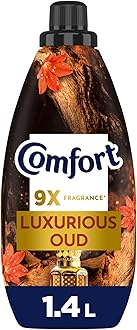 Comfort Concentrate Fabric Softener, Luxurious Oud, 9x fragrance, 1.4L,Packaging may vary