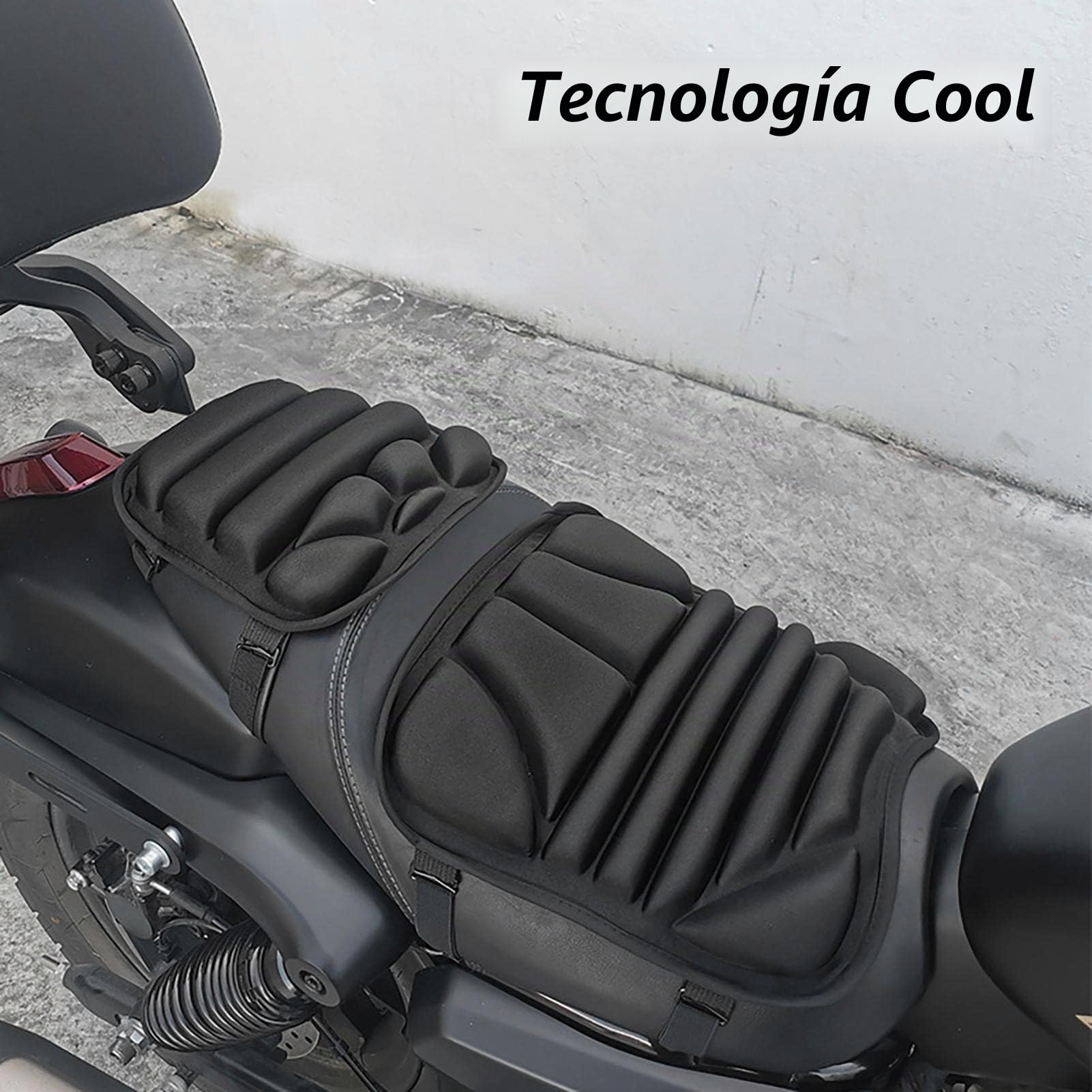 Cojín De Asiento De Motocicleta - Cojín De Cojín De para Asiento De Motocicleta | Funda De Asiento Amortiguadora Transpirable para Avanzados, Conductor, Carretera De Montaña, Viaje Largo