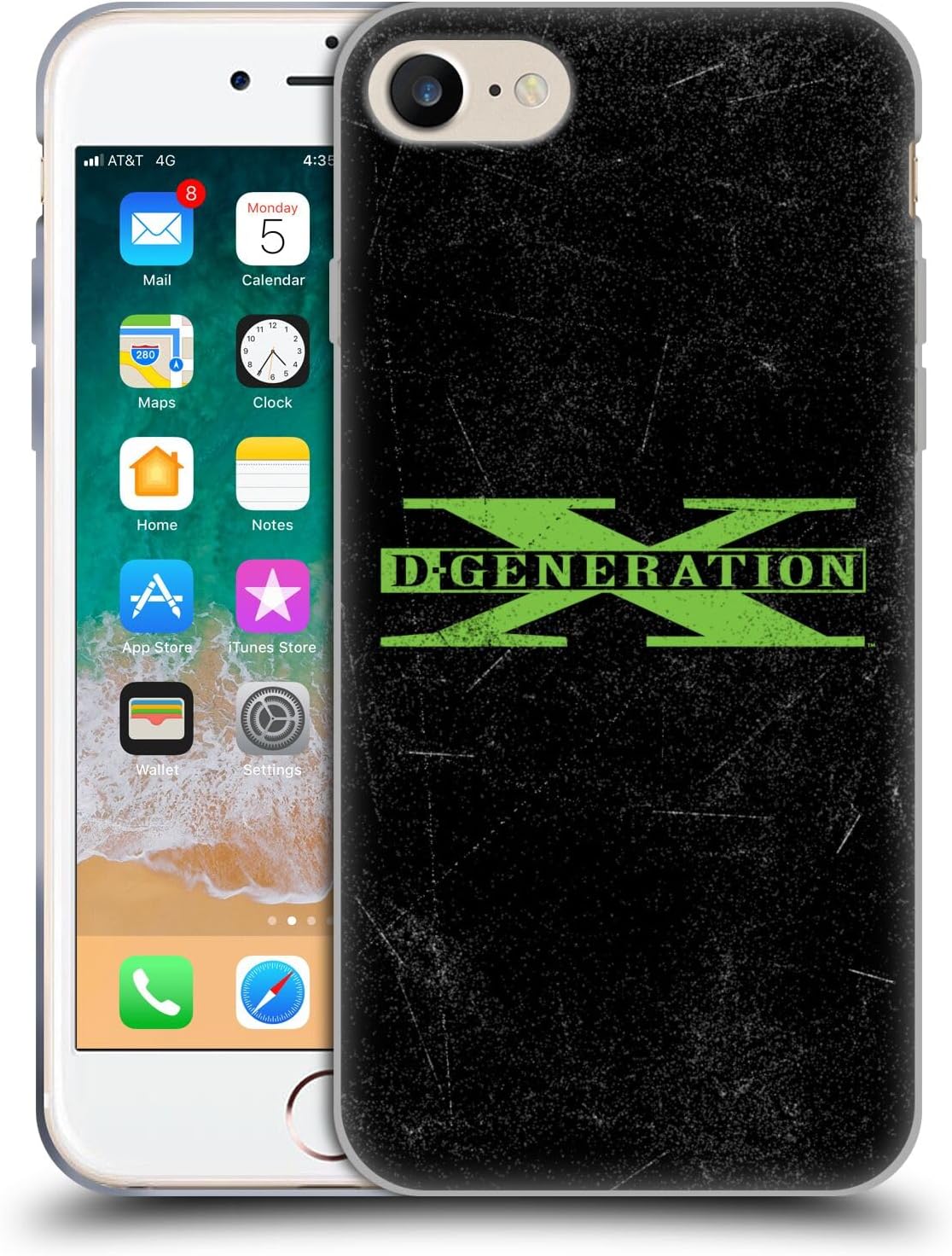 Head Case Designs Officially Licensed WWE Logo D-Generation X Gel Case [Military Grade Protection] Compatible with Apple iPhone 7/8 / SE 2020 & 2022 and Compatible with MagSafe