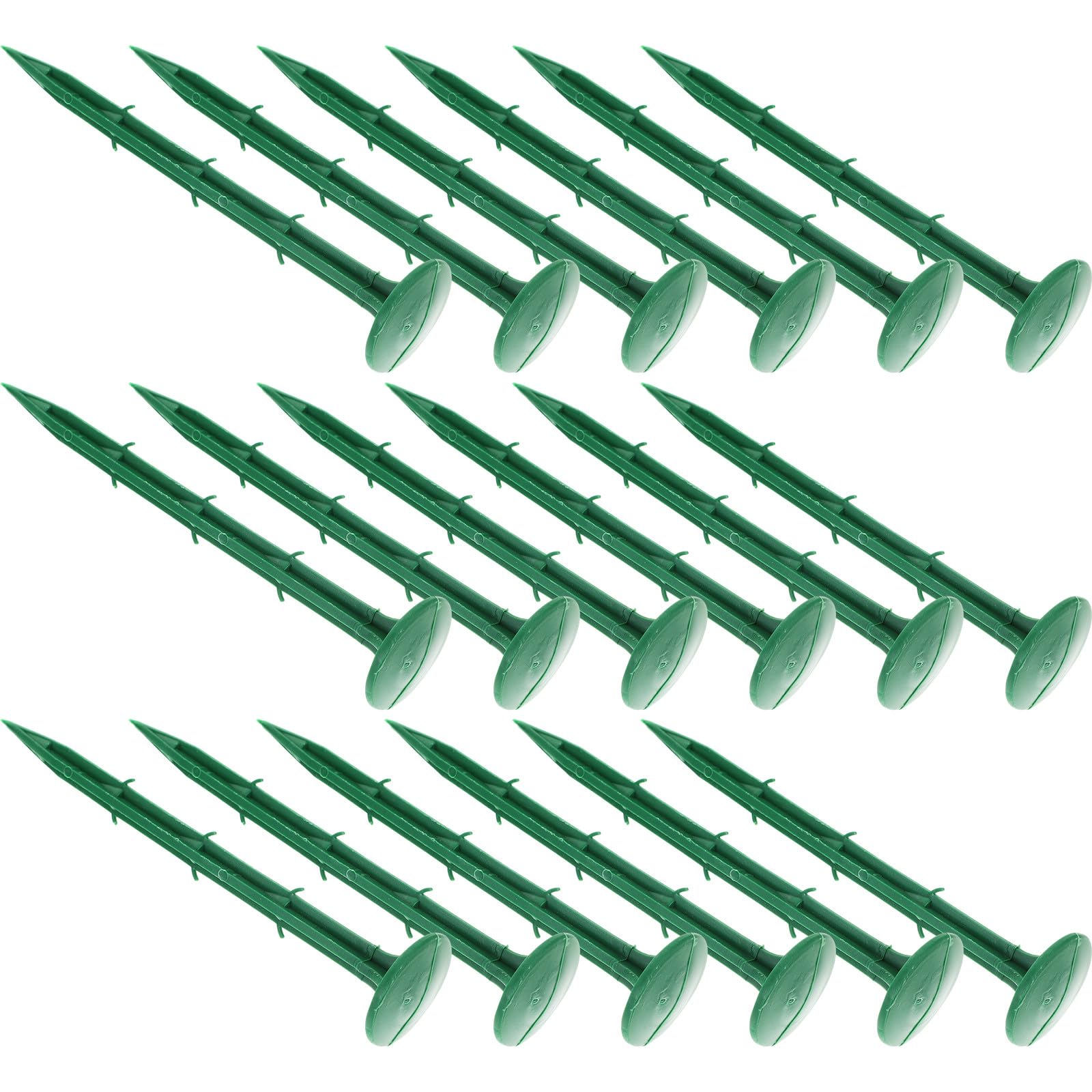 Piquets de Plastique Verts 100 Pièces, Tuteurs de Jardinage Robustes