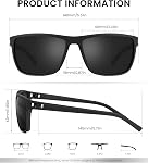Lunettes de soleil polarisées pour hommes et femmes, lunettes de soleil rétro carrées pour conduire, pêcher, jouer au golf, légères, protection UV400