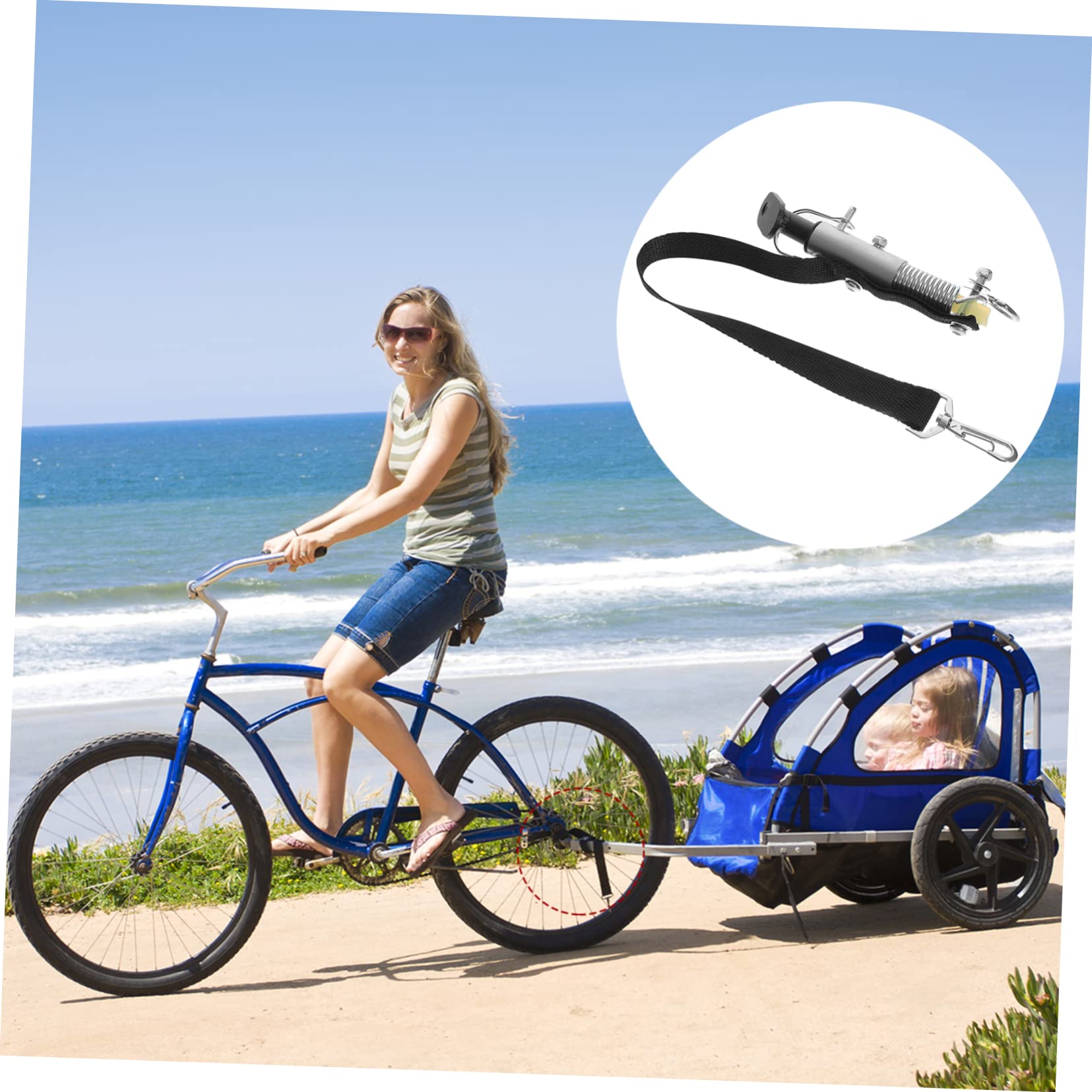 DLENP Attelage De Remorque Pour Vélo - Adaptateur Robuste En Acier Pour Remorques
