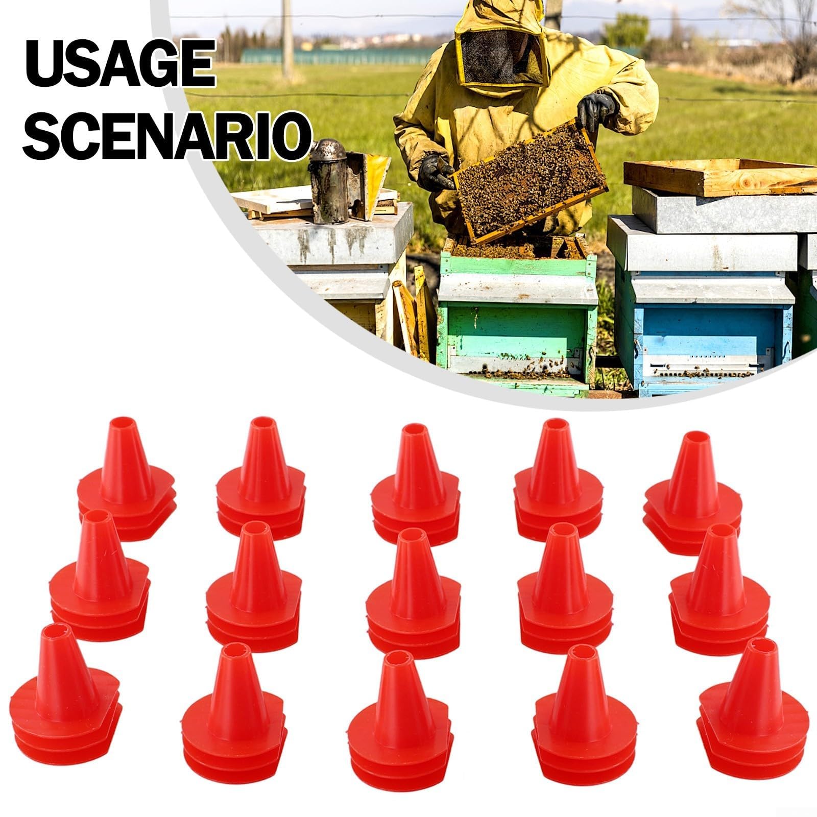 Essentials - Juego de 50 dispositivos de escape de abeja ecológicos para nidos