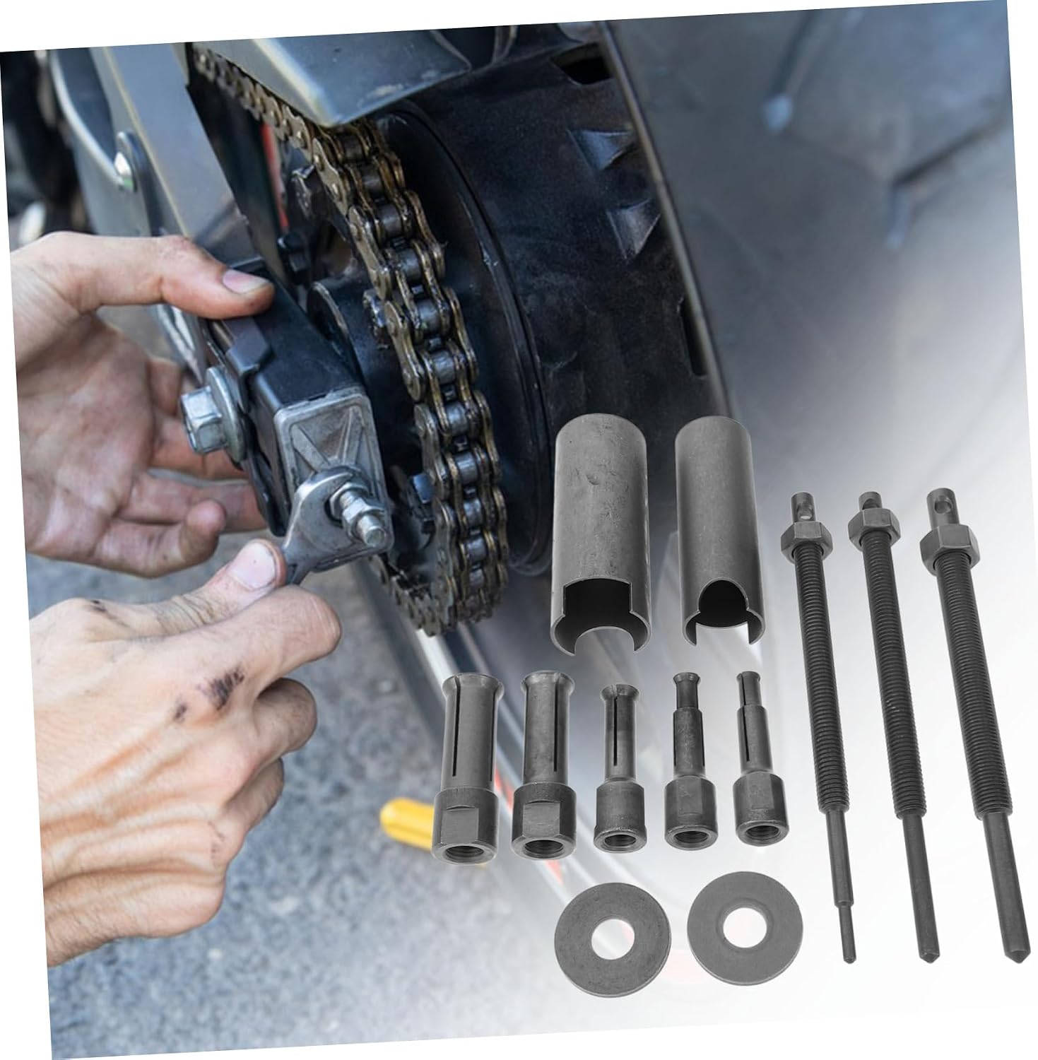Alipis 1 Set Bearing Puller Pullers Puller Tool Bearing Tool Wheel Bearing Tool Motorcycle Mechanic Bearing Removing Puller Bearing Bearing Disassembly Puller Iron