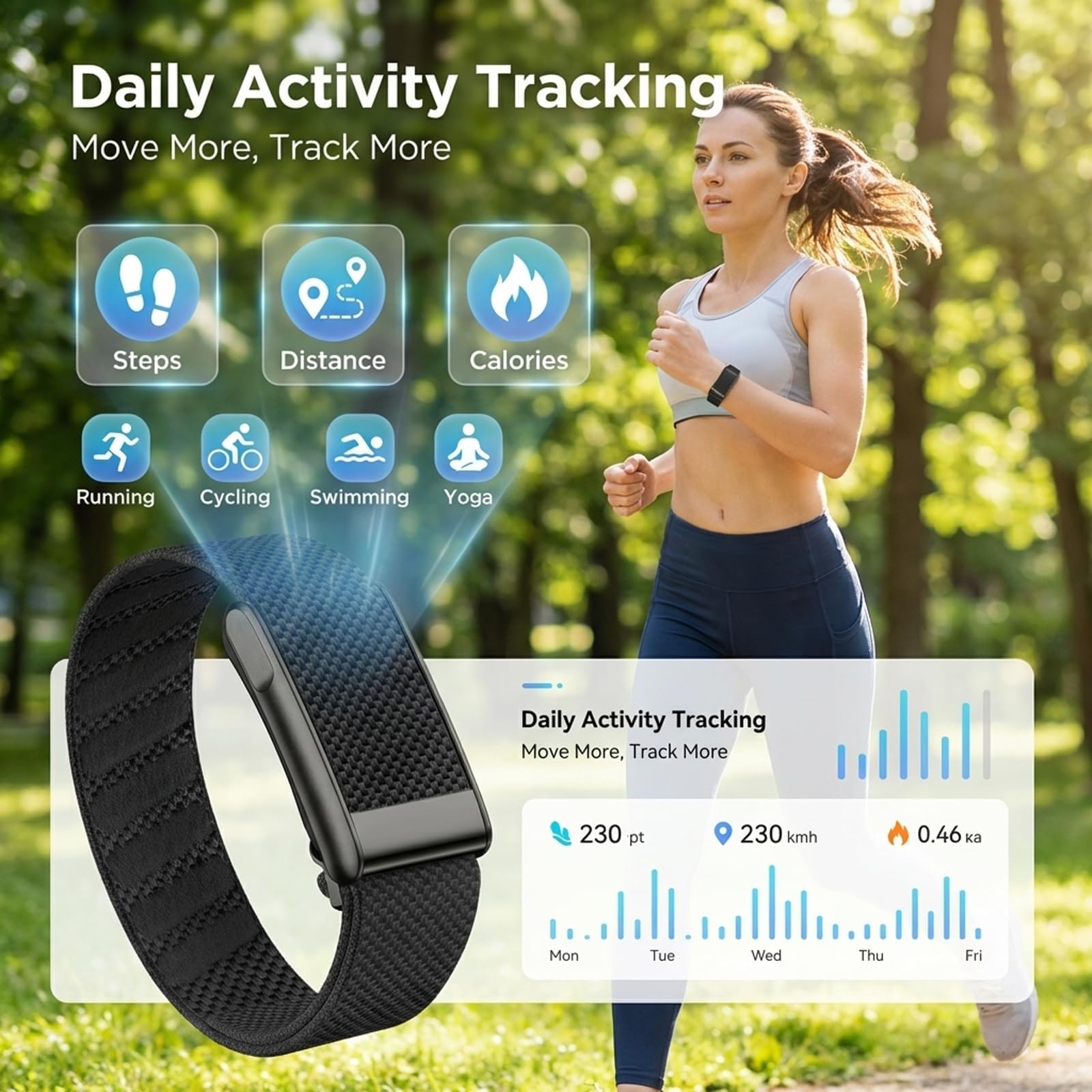 Smart Band Braccialetto Intelligente Fitness Tracker per Donne Uomini Salute Bracciale Tracker con Frequenza Cardiaca Monitoraggio Del Sonno NFC Android iOS