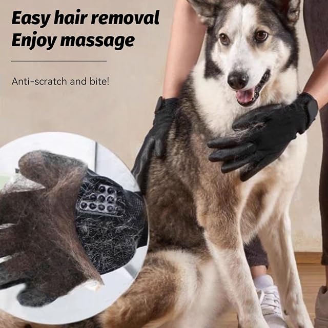 Foto 7 de 7 de Aestustheri Guantes de Aseo y Baño para Mascotas, Guantes de Masaje Lavar de para Perros y Gatos