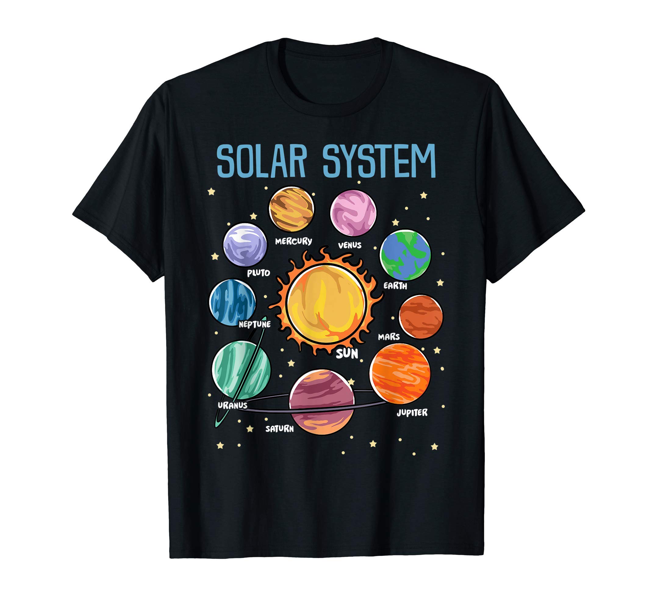 Solar System Tee Boys Girls GiftsSolar System Planets Science Space Boys Girls STEM Kids T-ShirtOEKO-TEX STANDARD 100