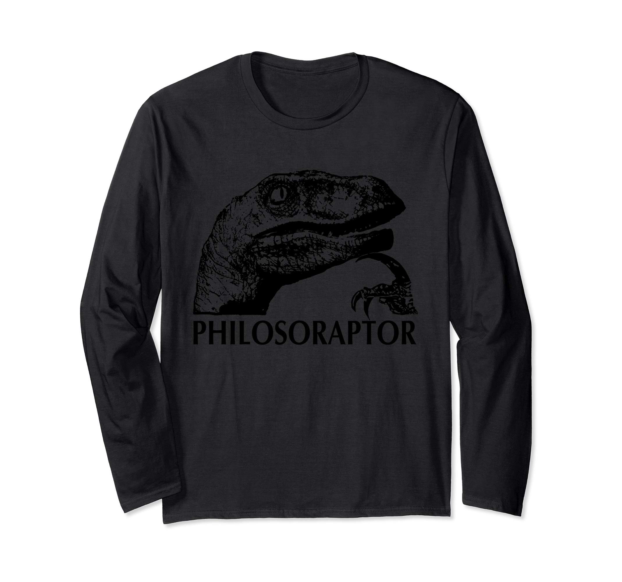 PHILOSORAPTOR - funny - viral meme - dinosaur Long Sleeve T-Shirt