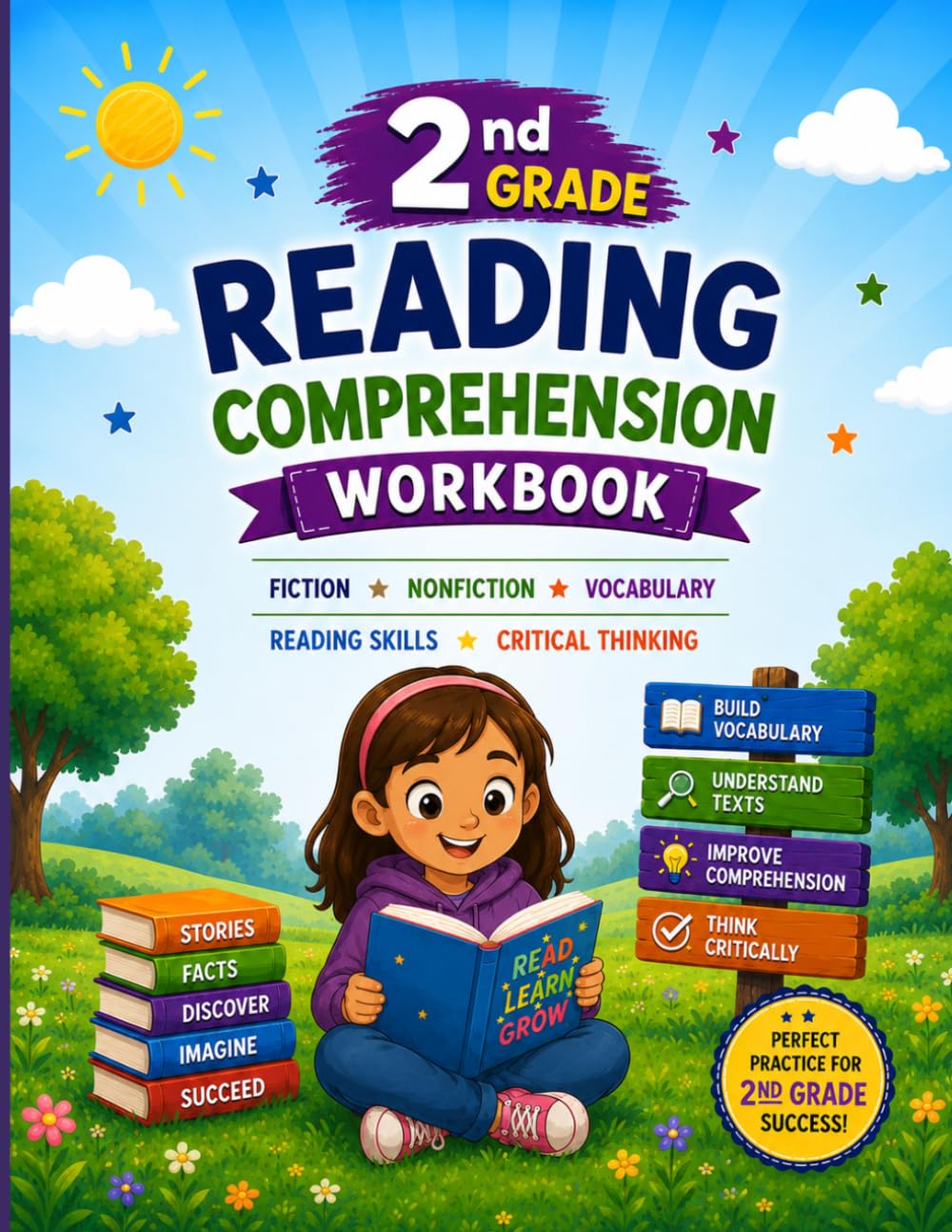 2nd Grade Reading Comprehension Workbook: Engaging Fiction & Nonfiction Passages, Reading Skills, Vocabulary Building, Critical Thinking Activities, ... • Reading Skills • Vocabulary Building