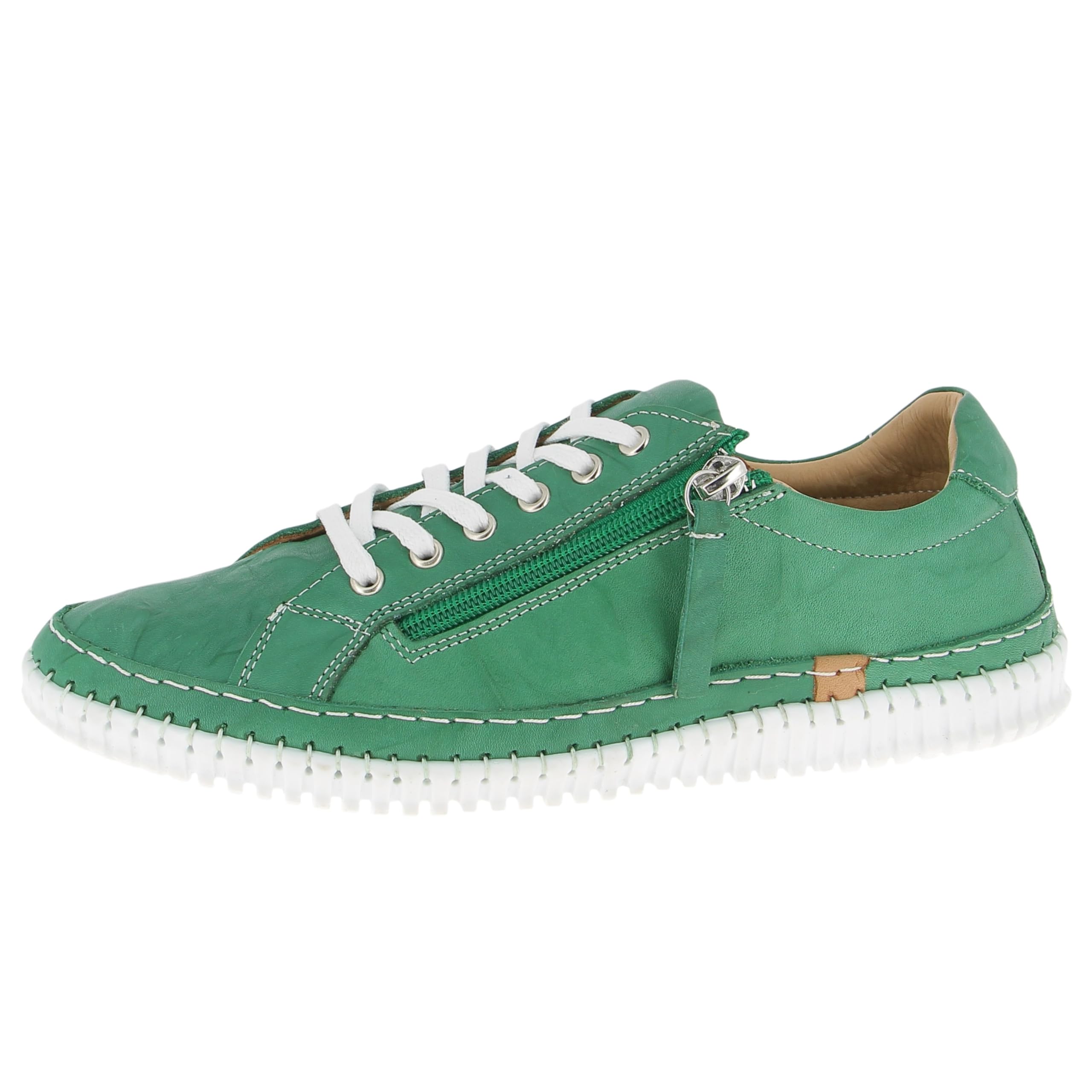 Andrea Conti Women's Damen Low Top Sneaker, Green, 7.5 UK