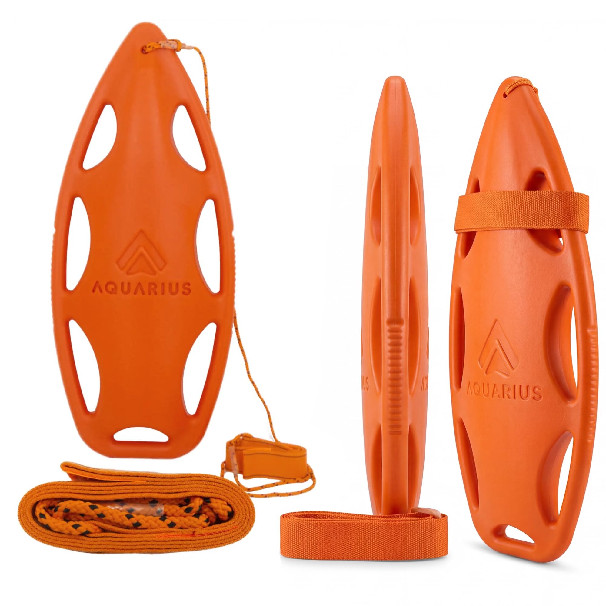 molti Rettungsboje Erwachsene 84x37cm – PRS-Zertifiziert, Freiwasser | Polyethylen, 7 Tragegriffe, verstellbarer Brustgurt, ca. 1,55 kg, leuchtend Orange, für Rettungstraining