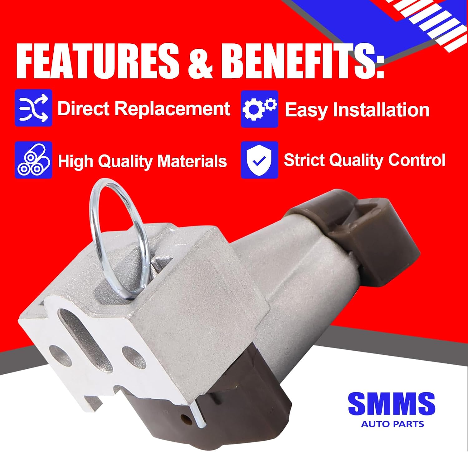SMMS 2441026800 Engine Timing Chain Tensioner Assembly for Kia Rio Base LX SX, for Rio5 SX LX, for Hyundai Accent GLS GS SE 2006-2011, Replaces OE: 2441026702
