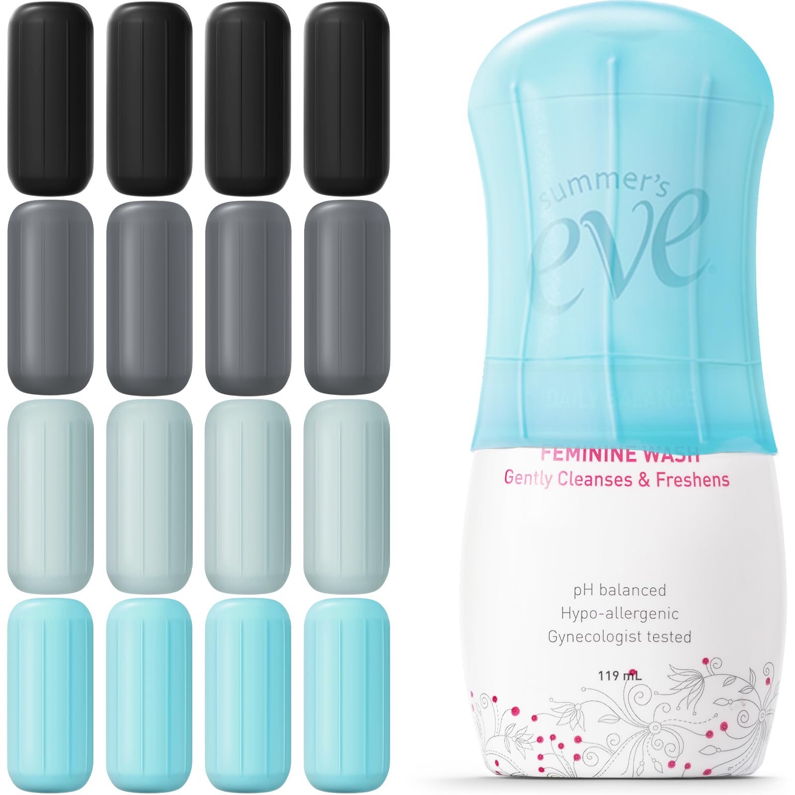 Skyconser Silicone Bottle Covers, A8-Colorful-16, Leak Proof