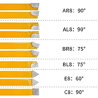 Vista 3 de 20 piezas 1/2 "punta de carburo con punta de cortador de broca de corte conjunto para herramientas de torno de metal.
