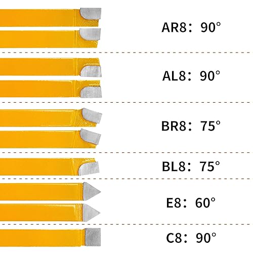 Miniatura 3 de 20 piezas 1/2 "punta de carburo con punta de cortador de broca de corte conjunto para herramientas de torno de metal.